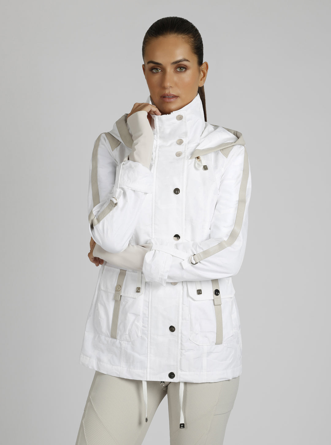 Camo Sport Anorak Gold Trims - Blanc Noir Online Store