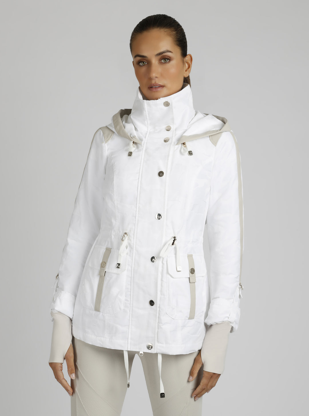 Camo Sport Anorak Gold Trims - Blanc Noir Online Store