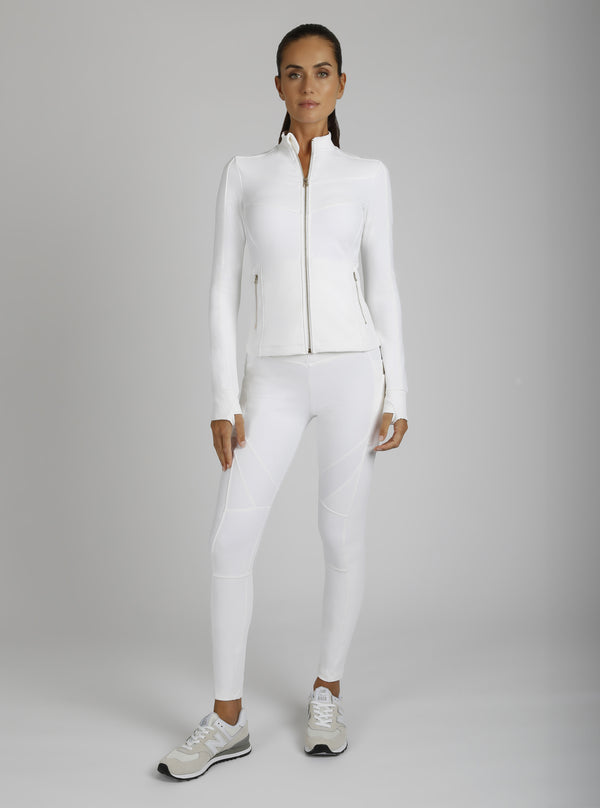 Directional Rib Jacket Gold Trims - Blanc Noir Online Store