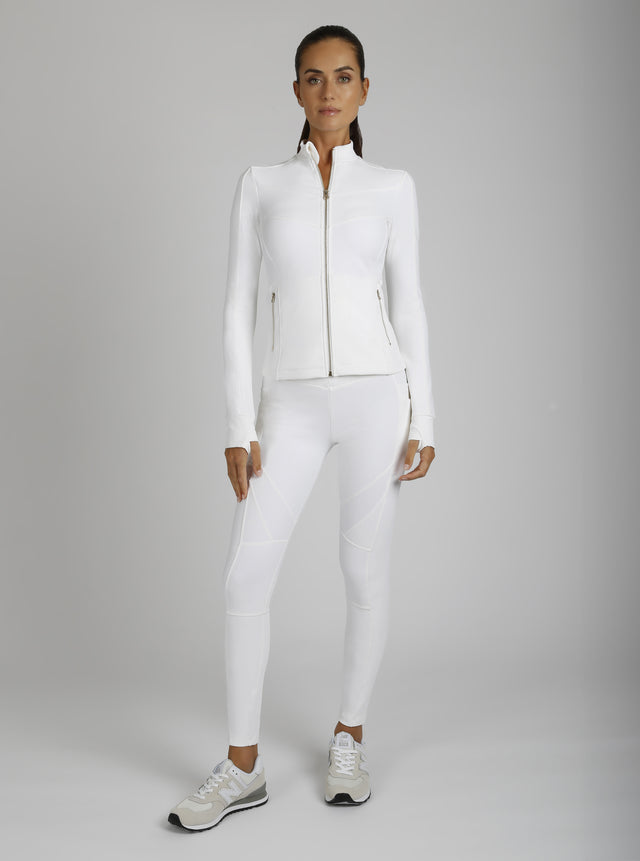 Directional Rib Jacket Gold Trims - Blanc Noir Online Store
