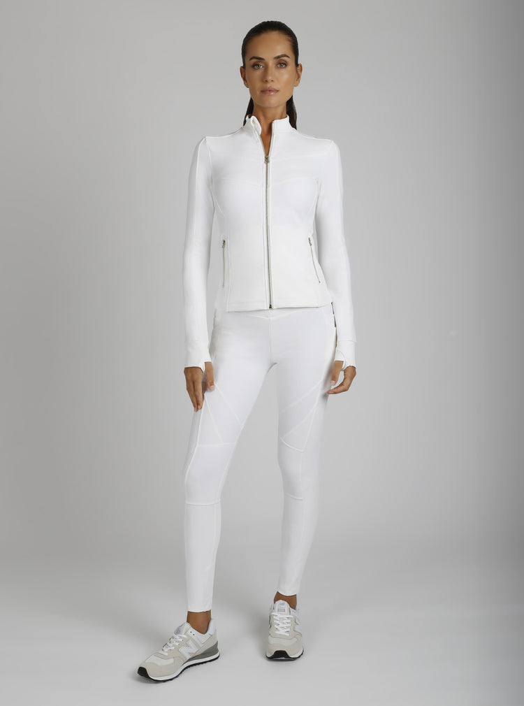 W.Essentiels Burdenski Oyster Track Top Jacket Noir Black/White