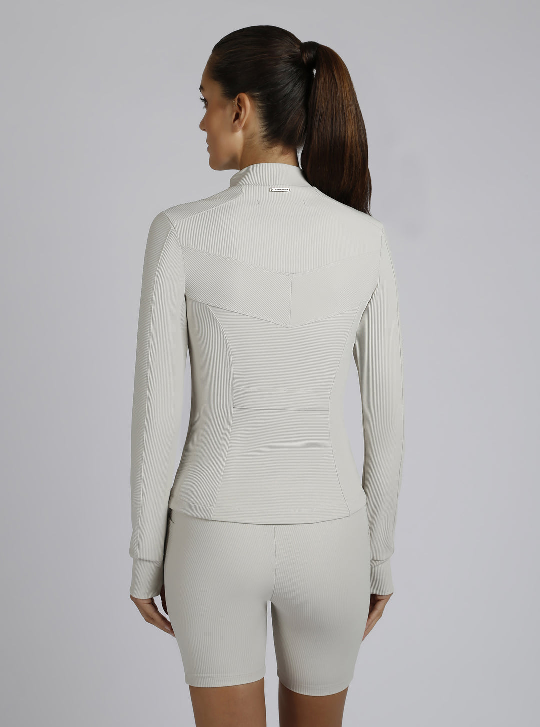 Directional Rib Jacket Gold Trims - Blanc Noir Online Store