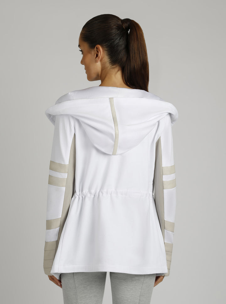 Maitri Sporty Cut Traveler Jacket - Gold Trims - Blanc Noir Online Store
