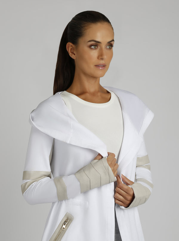 Maitri Sporty Cut Traveler Jacket - Gold Trims - Blanc Noir Online Store