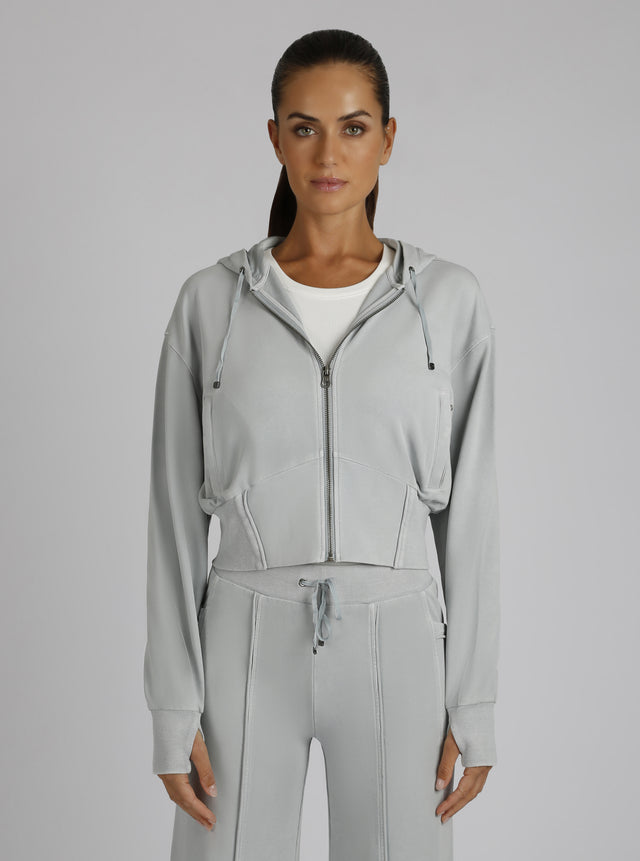 Allegra Raw Edge Hoodie - Blanc Noir Online Store