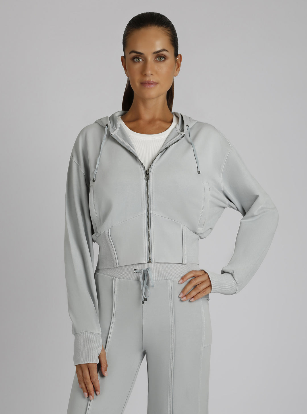 Allegra Raw Edge Hoodie - Blanc Noir Online Store