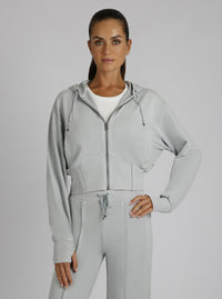 Allegra Raw Edge Hoodie - Blanc Noir Online Store