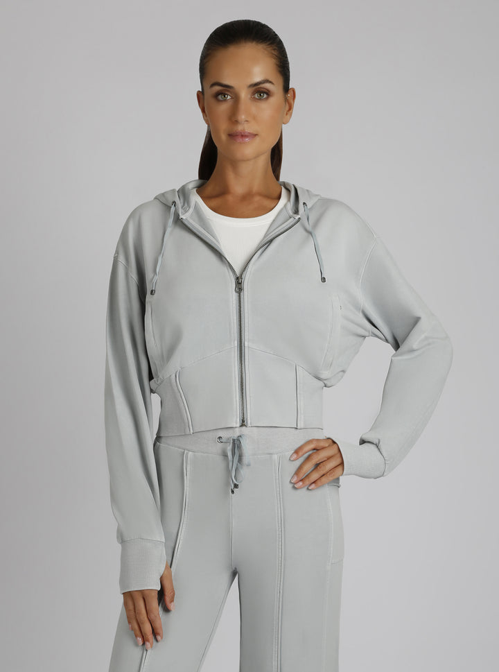 Allegra Raw Edge Hoodie - Blanc Noir Online Store