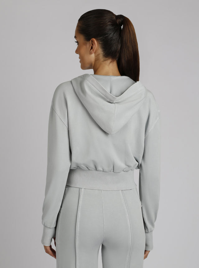 Allegra Raw Edge Hoodie - Blanc Noir Online Store