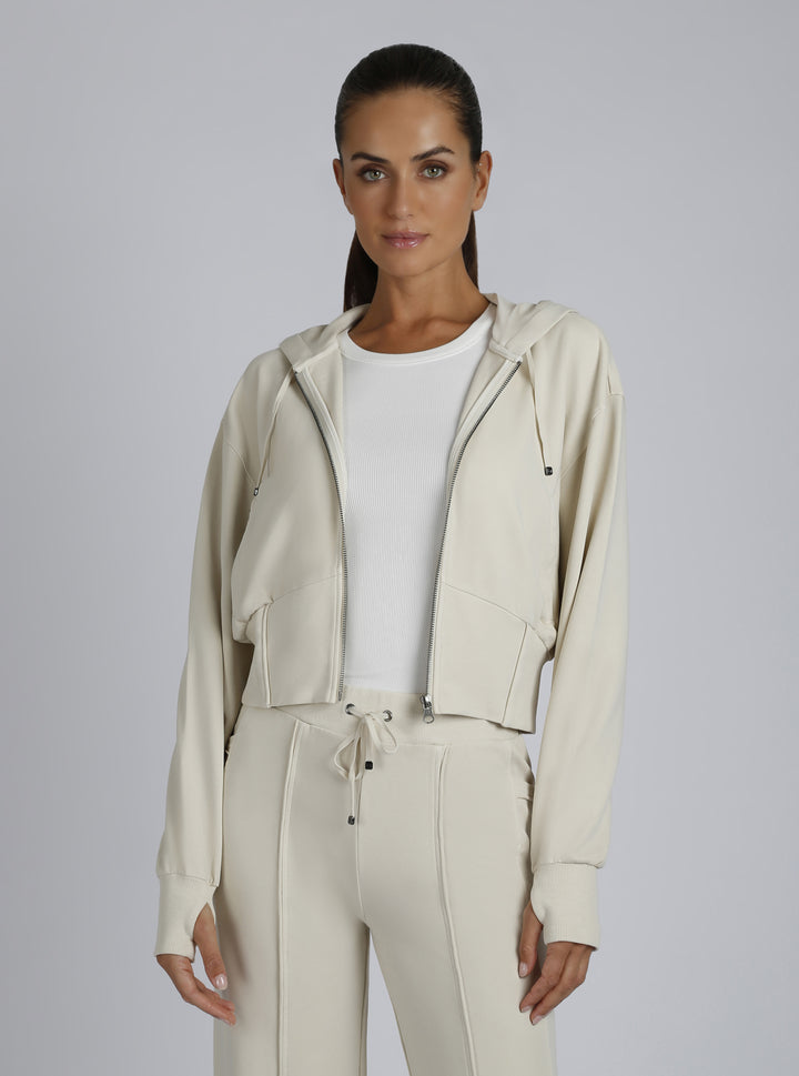 Allegra Raw Edge Hoodie - Blanc Noir Online Store