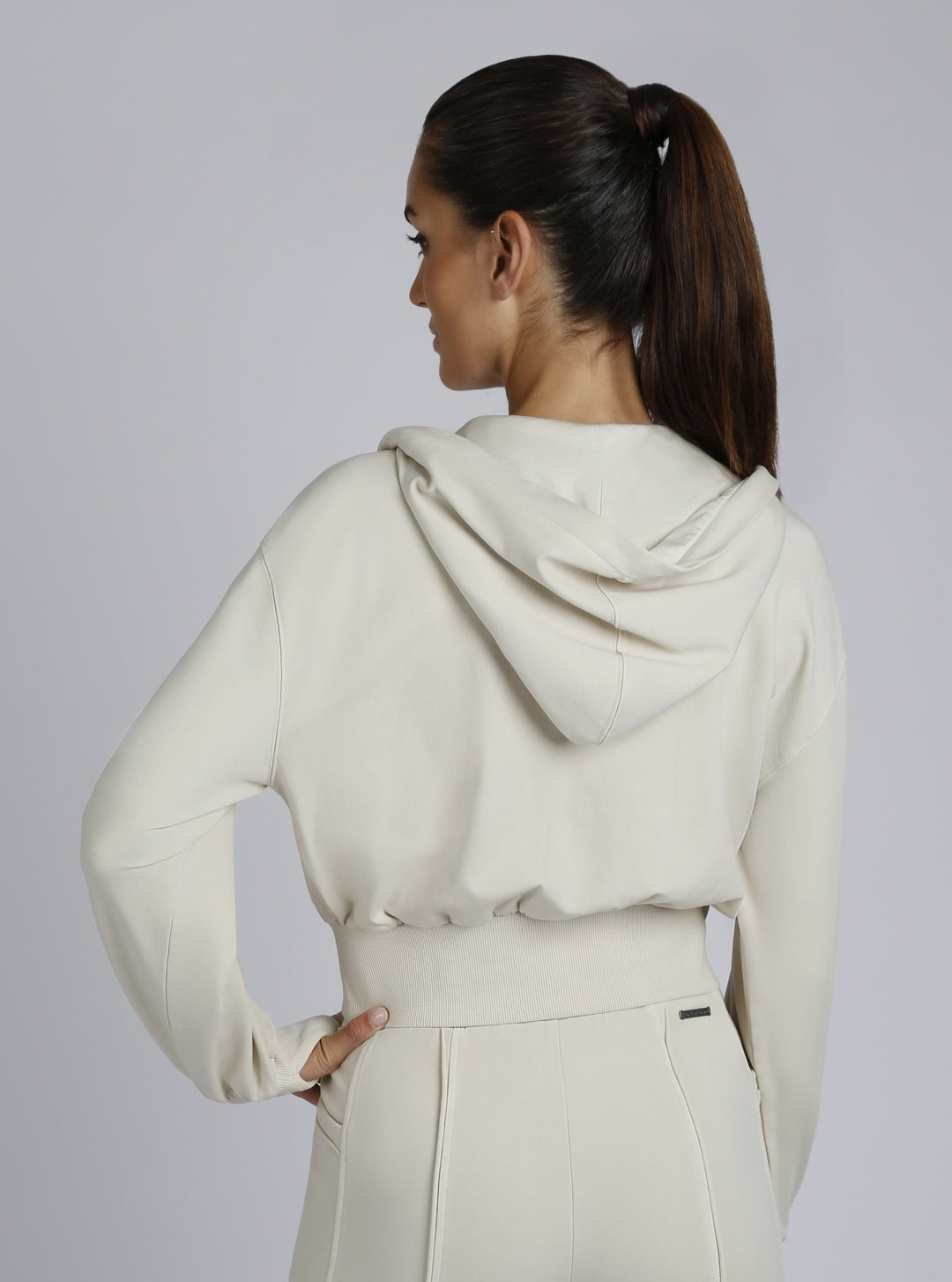 Allegra Raw Edge Hoodie - Blanc Noir Online Store