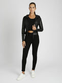 Hooded Mesh Moto Jacket - Blanc Noir Online Store
