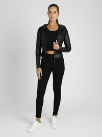 Hooded Mesh Moto Jacket - Blanc Noir Online Store