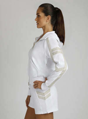 Maitri Hoodie Gold Trims - Blanc Noir Online Store