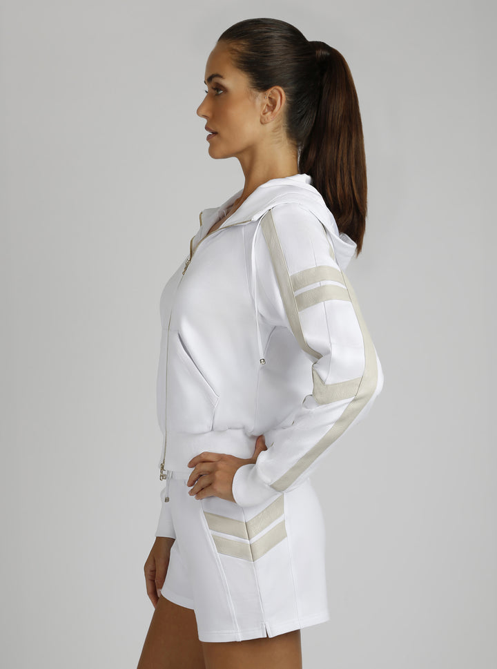 Maitri Hoodie Gold Trims - Blanc Noir Online Store