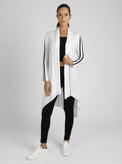 Sporty Drape Front Cardigan - Blanc Noir Online Store
