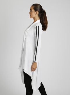 Sporty Drape Front Cardigan