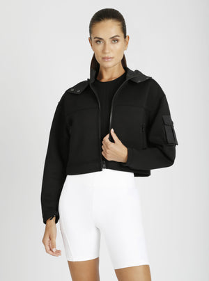 Cropped Scuba Jacket - Blanc Noir Online Store