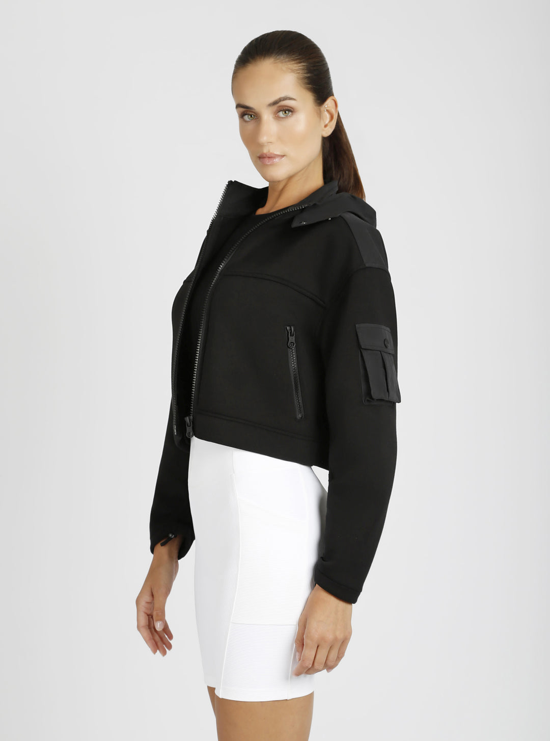 Cropped Scuba Jacket - Blanc Noir Online Store