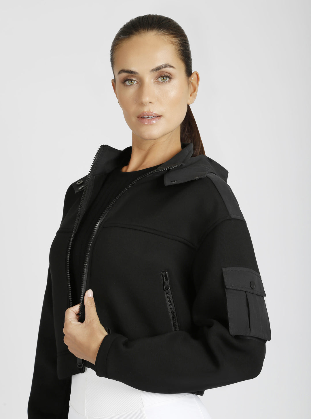 Cropped Scuba Jacket - Blanc Noir Online Store