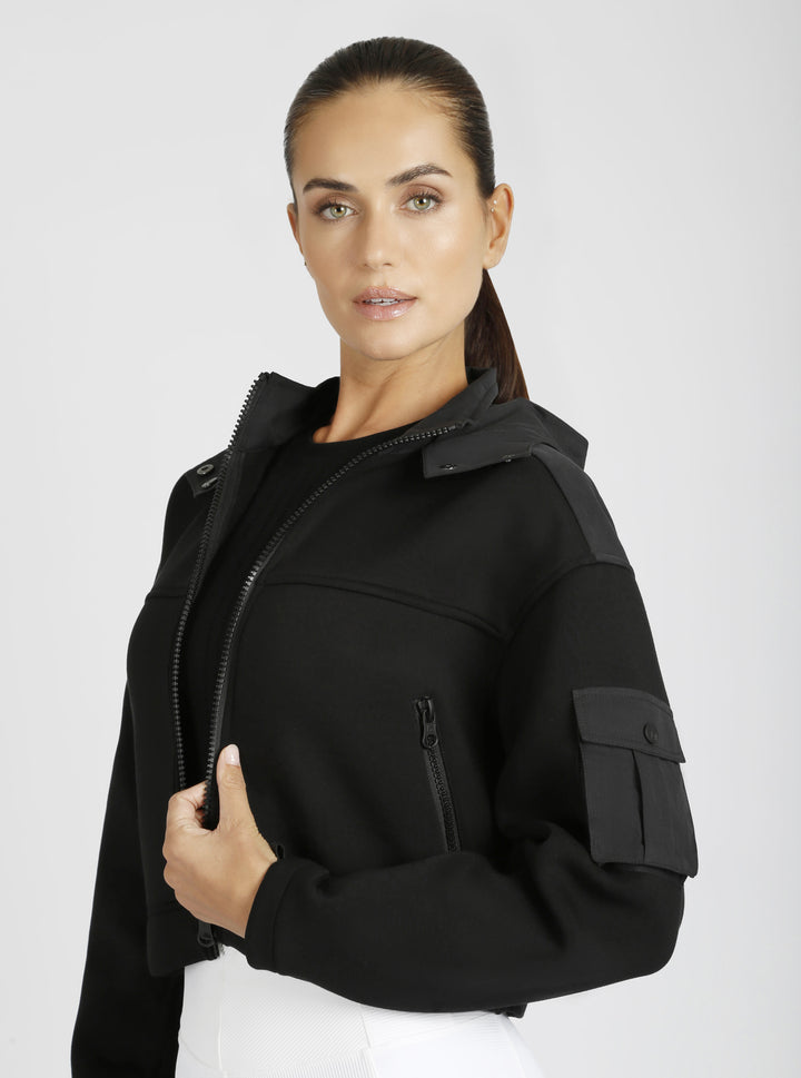 Cropped Scuba Jacket - Blanc Noir Online Store