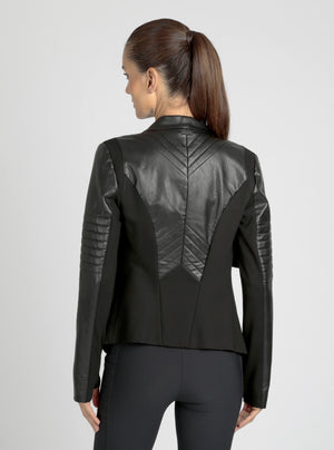 Drape Front Jacket - Black