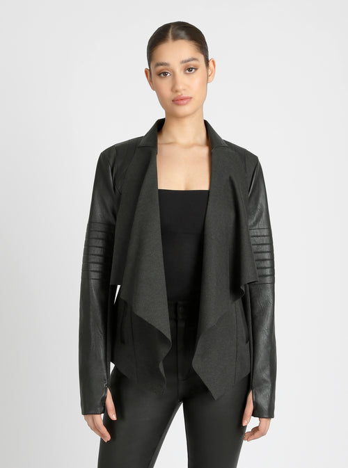 Drape Front Jacket - Blanc Noir Online Store