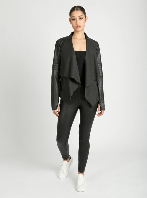 Drape Front Jacket - Blanc Noir Online Store