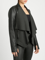 Drape Front Jacket - Fall Fashion - Blanc Noir Online Store