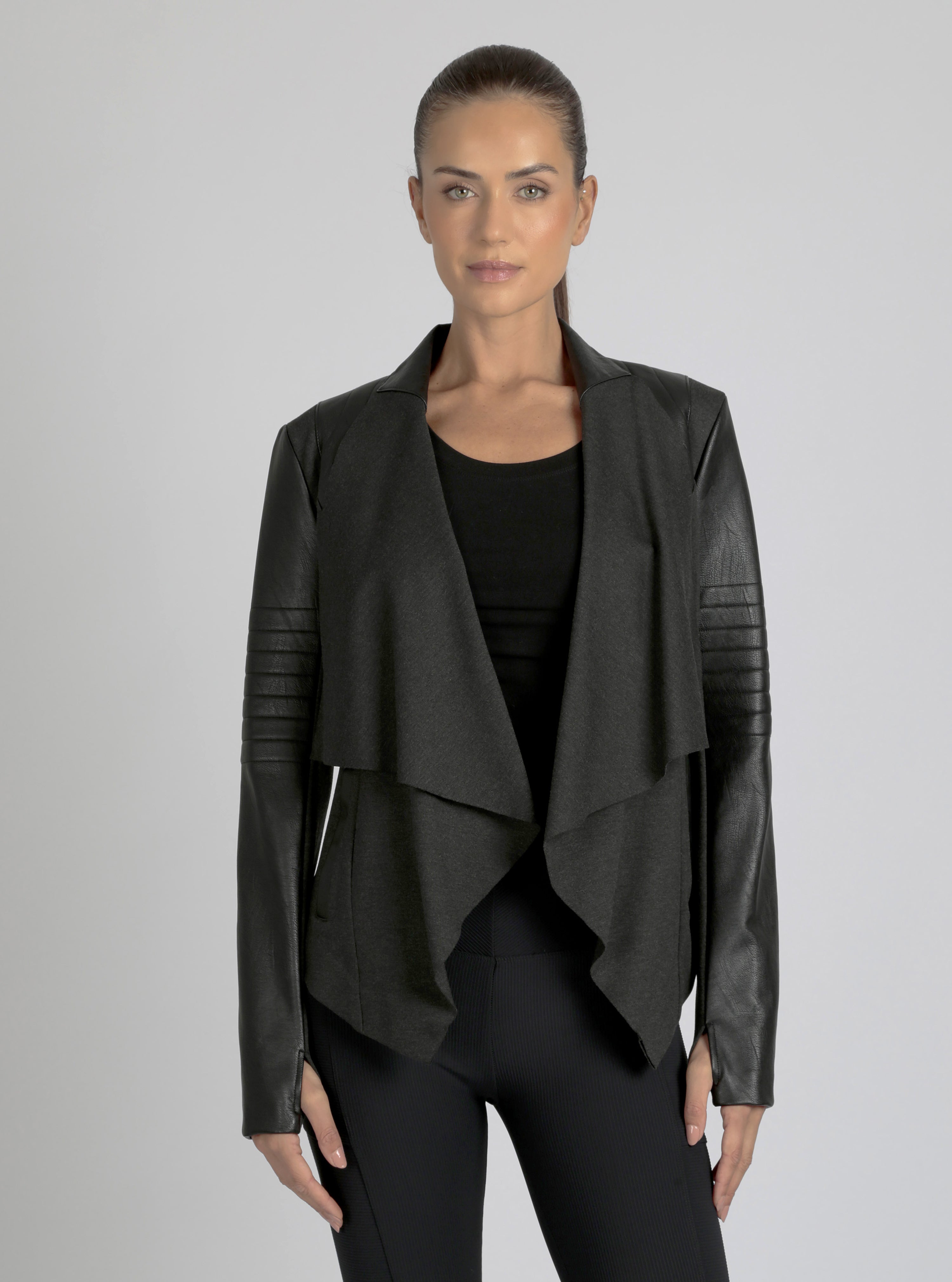 $99-$129 Drape Front Jacket – Blanc Noir Online Store