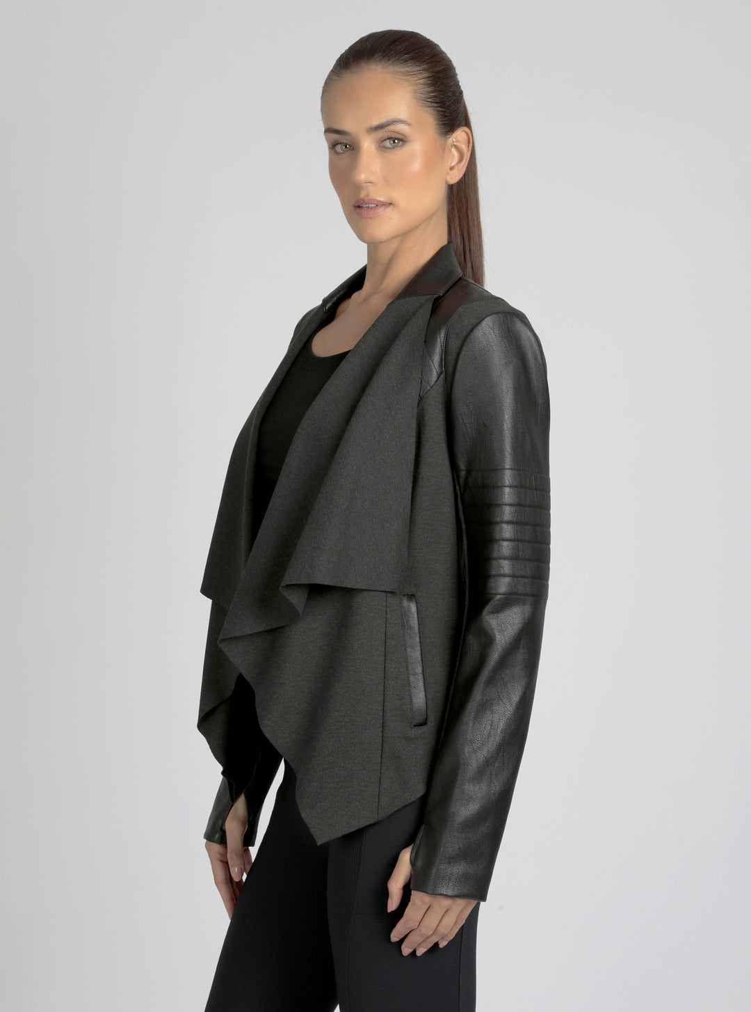 Drape Front Jacket - Blanc Noir Online Store