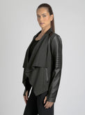 Drape Front Jacket - Blanc Noir Online Store