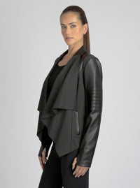 Drape Front Jacket - Blanc Noir Online Store