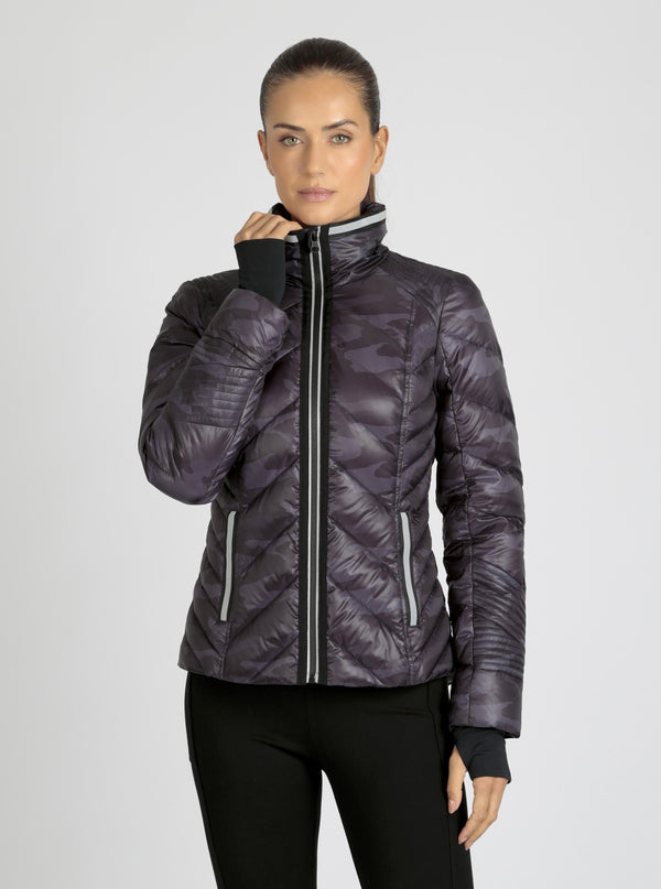 Camo Reflective Puffer Down Filled Super Hero - Blanc Noir Online Store