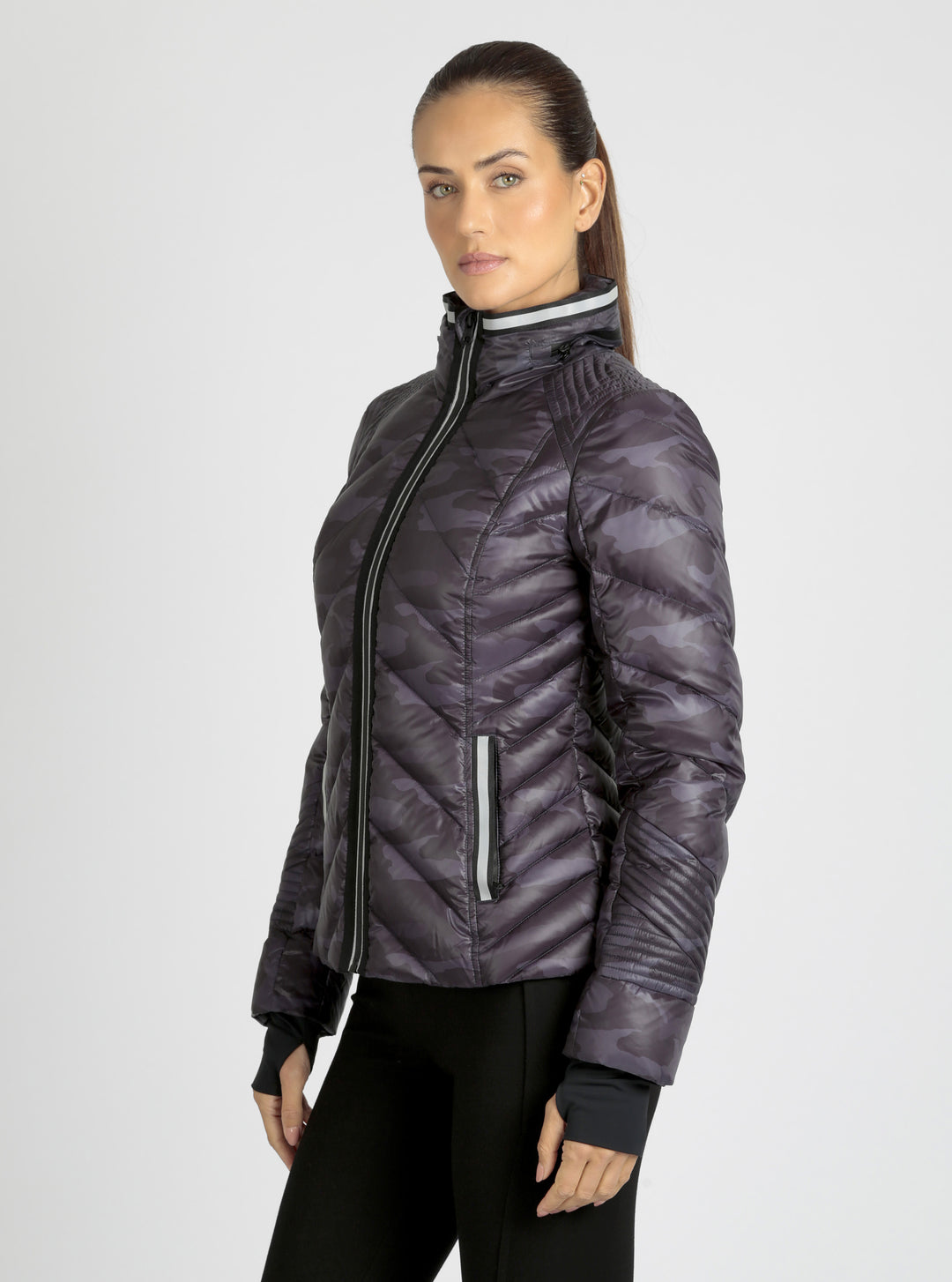 Camo Reflective Puffer Down Filled Super Hero - Blanc Noir Online Store