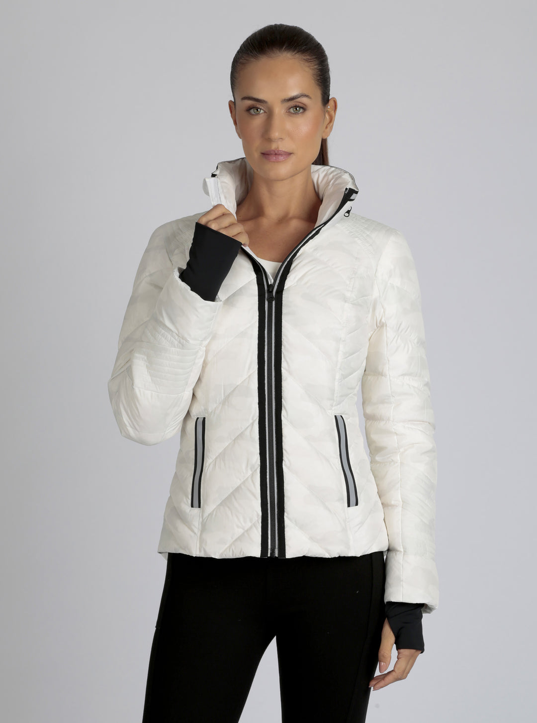 Camo Reflective Puffer Down Filled Super Hero - Blanc Noir Online Store