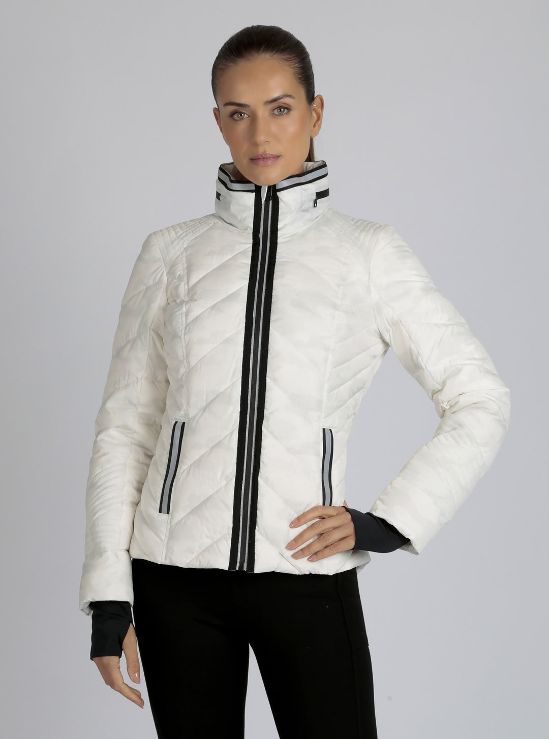 Camo Reflective Puffer Down Filled Super Hero - Blanc Noir Online Store