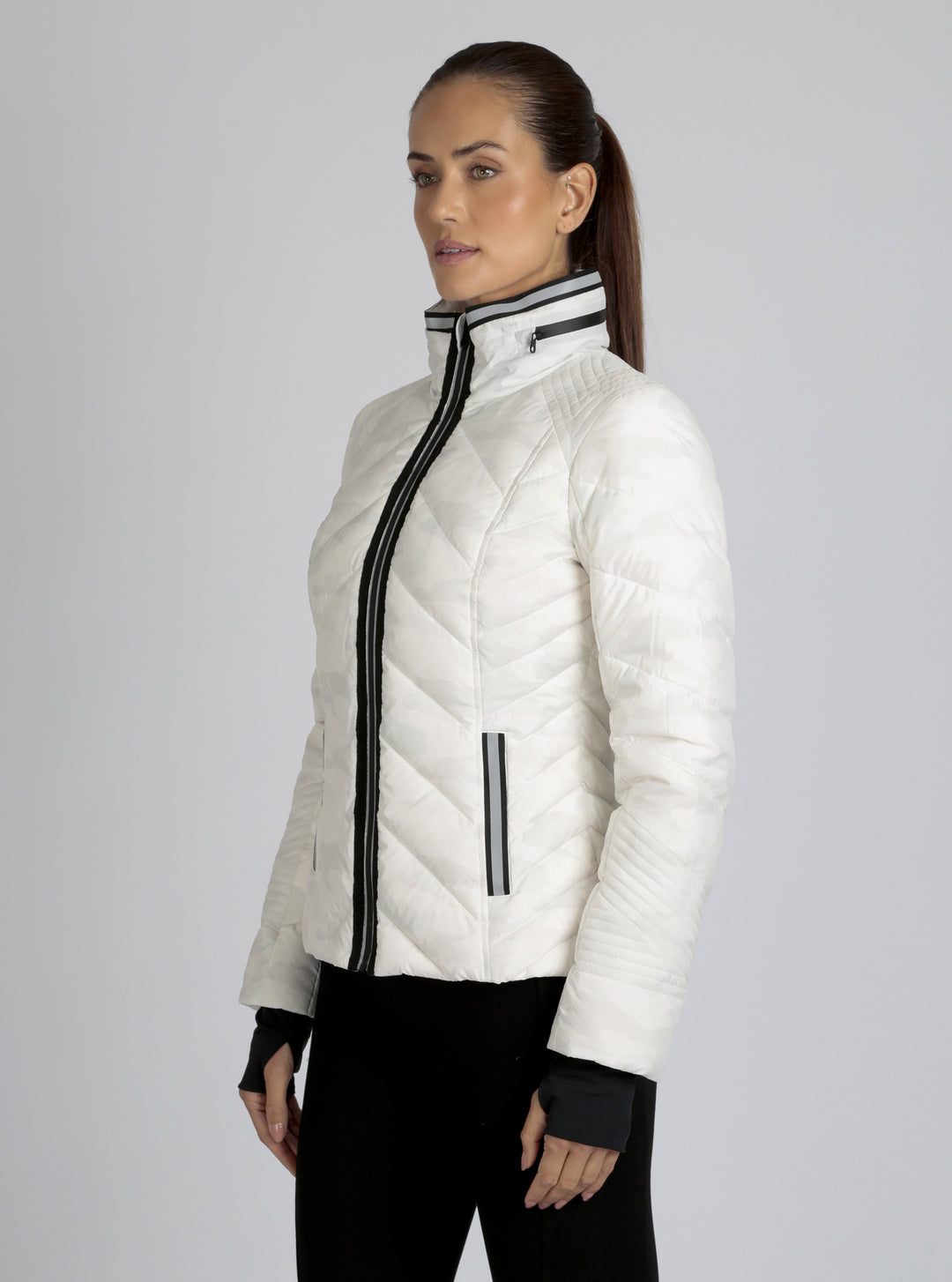 Camo Reflective Puffer Down Filled Super Hero - Blanc Noir Online Store