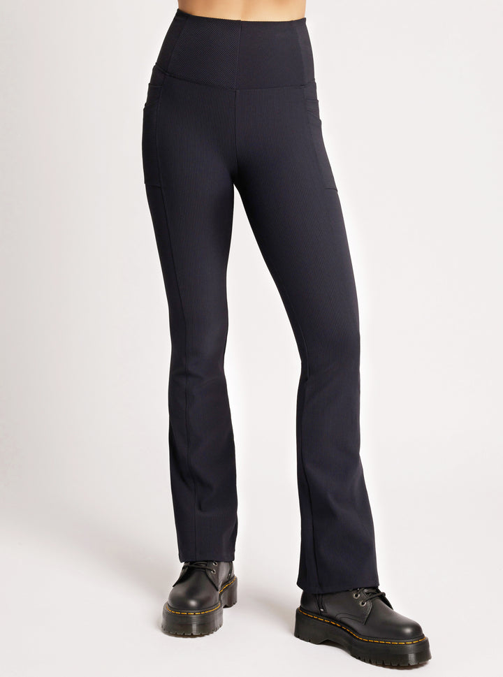 Directional Rib Bootcut Pant - Blanc Noir Online Store