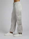Chelsea Silk Wide Leg Cargo Pant - Blanc Noir Online Store