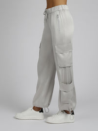 Chelsea Silk Wide Leg Cargo Pant - Blanc Noir Online Store