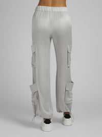 Chelsea Silk Wide Leg Cargo Pant - Blanc Noir Online Store