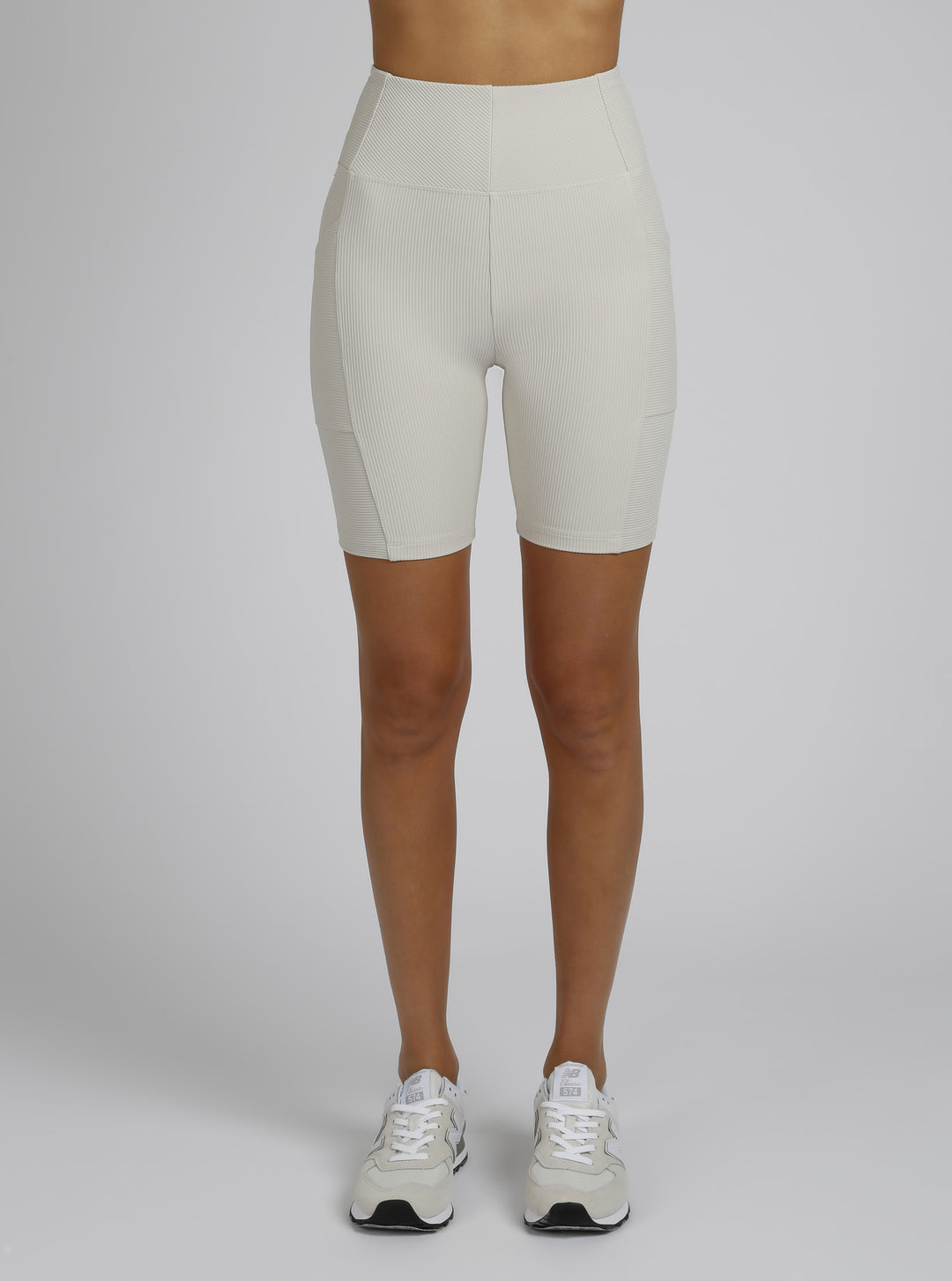 Directional Rib Bike Short Gold Trims - Blanc Noir Online Store