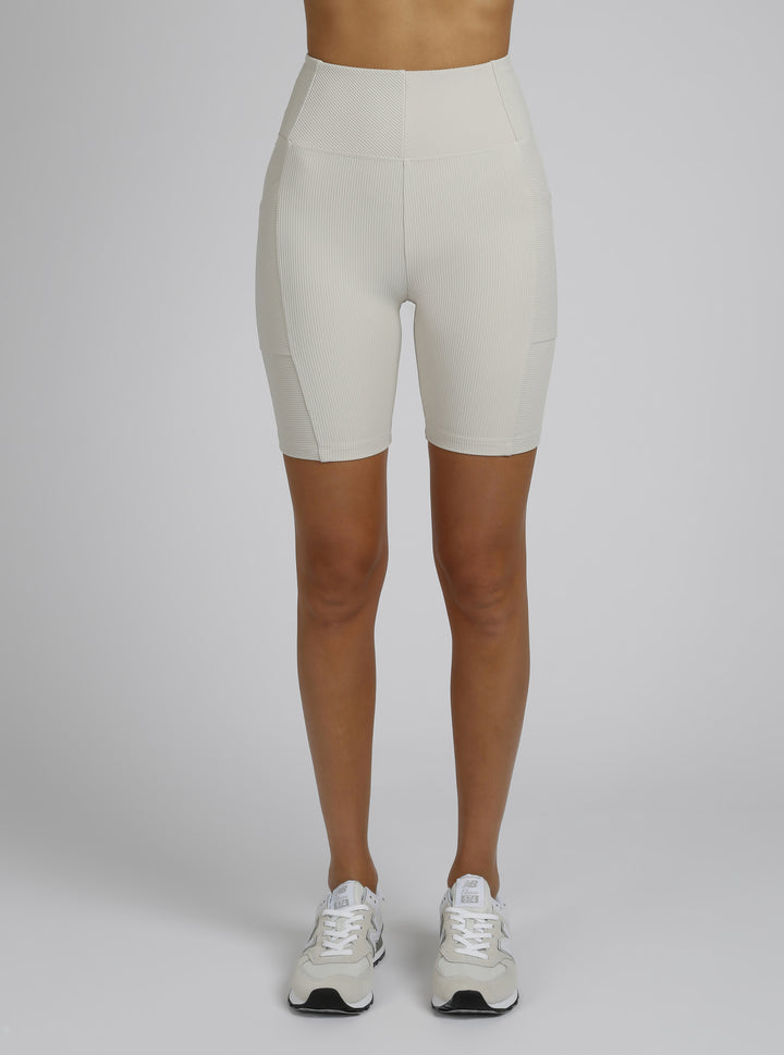 Directional Rib Bike Short Gold Trims - Blanc Noir Online Store