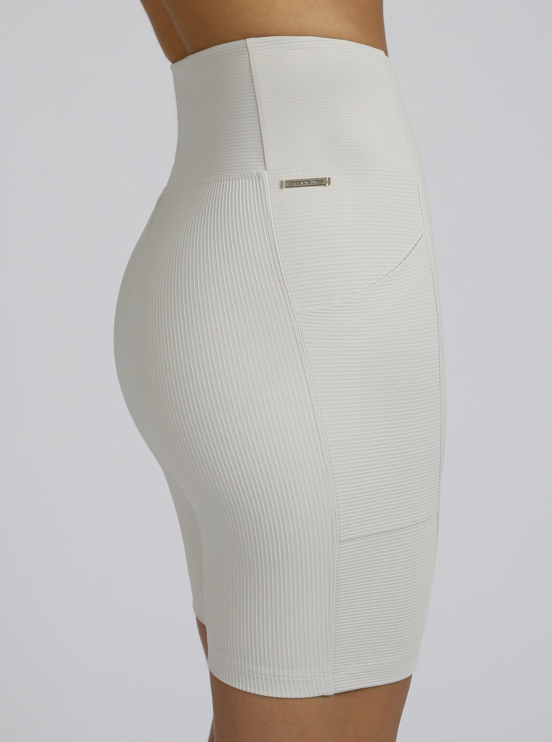 Directional Rib Bike Short Gold Trims - Blanc Noir Online Store