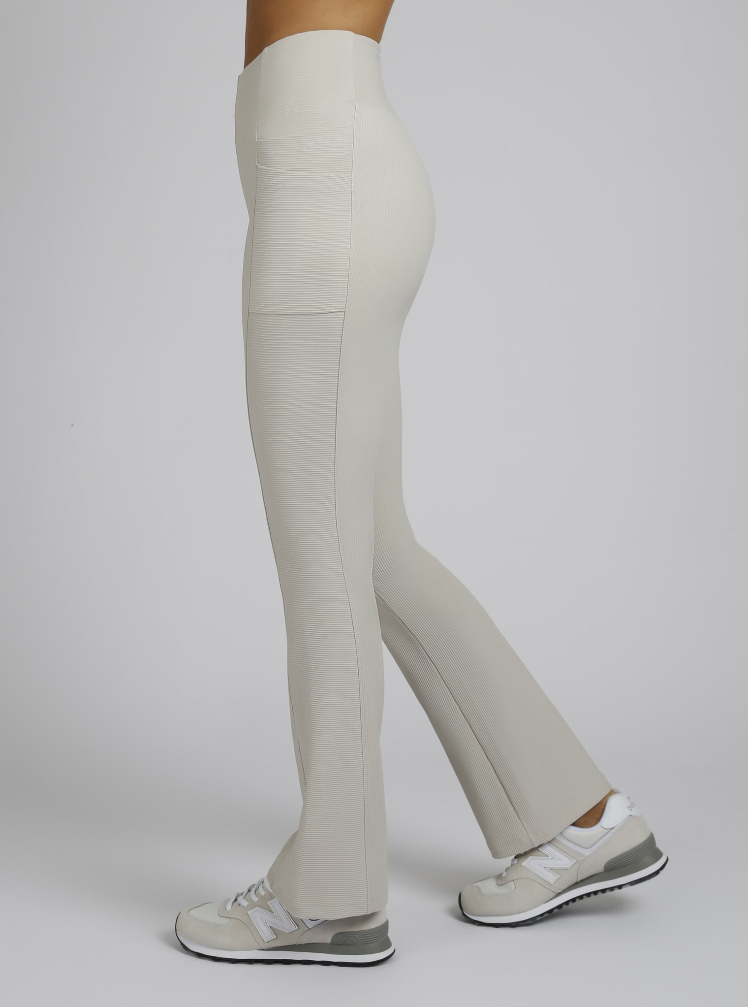 Directional Rib Bootcut Gold Trims - Blanc Noir Online Store