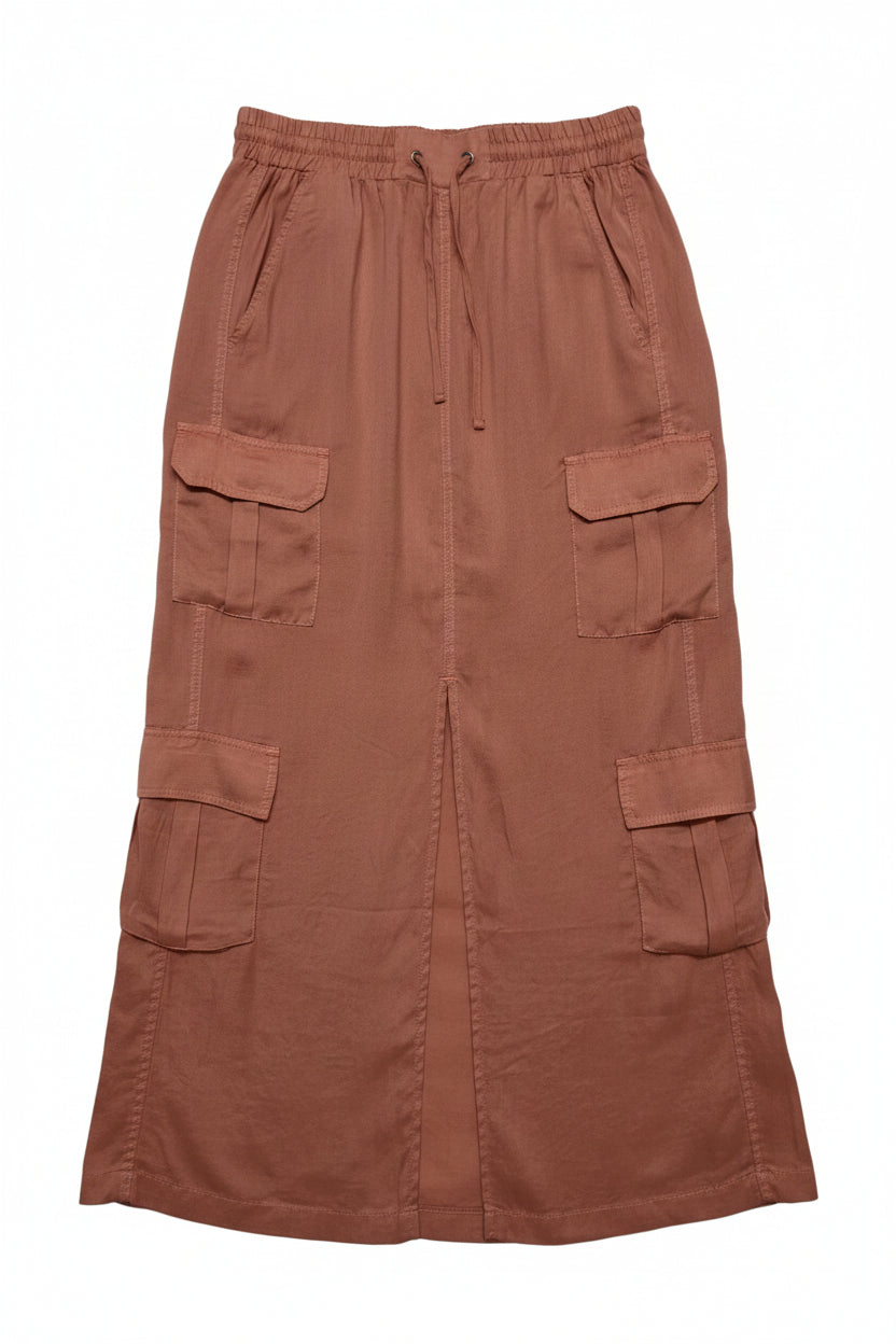 VAULT_424_PHOENIX TENCEL CARGO SKIRT - Blanc Noir Online Store
