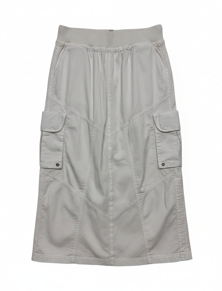 VAULT_424_CARGO PANEL SKIRT WHITE - Blanc Noir Online Store