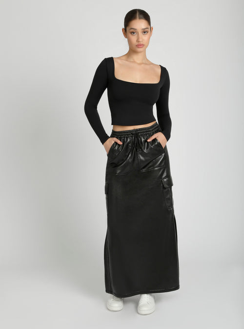 Delia Long Skirt - Blanc Noir Online Store