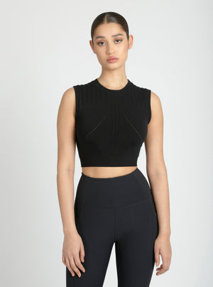 Infinity Crop - Black - Blanc Noir Online Store